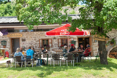 Gastgarten Prandegg gemütlich